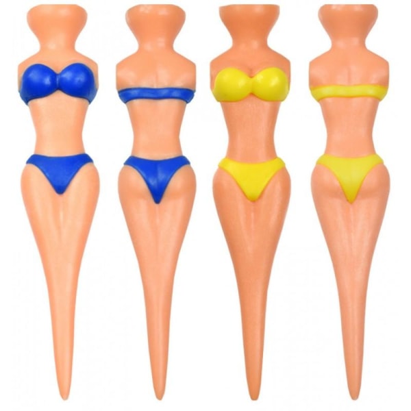 4-PACK Bikini Girls -muovitapit Yellow