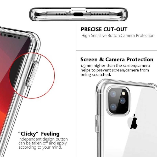 360° Heltäckande Silikonfodral iPhone 11 Transparent