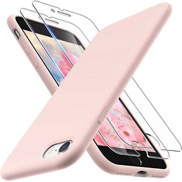 Kuminen tyylikäs suojakuori 3in1 iPhone 7 Plus / 8 Plus - vaaleanpunainen