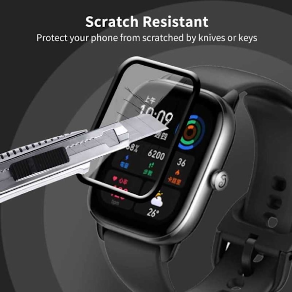 2-PACK Amazfit GTS 4 Mini Hærdet glas FullFrame 3D 0,2 mm 9H Transparent