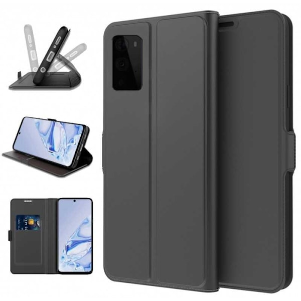 Oneplus 9 Pro Flip Case Skin Pro V2 korttilokerolla Black