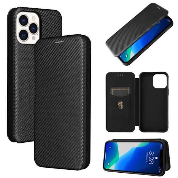 iPhone 13 Pro Max Flip Case Kortrum CarbonDreams Grön