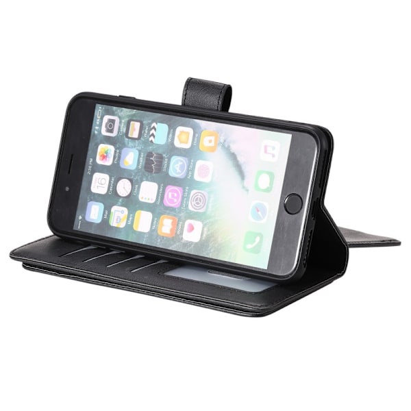 iPhone 6/6S Plus Praktisk Plånboksfodral med 11-Fack Array V2 Svart