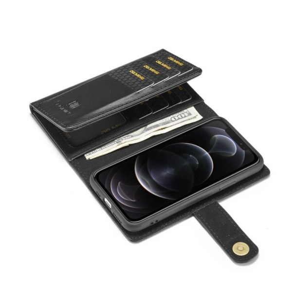 iPhone 12 Pro Max 14-LOMME Magnetisk mobil lommebok DG.Ming V2 Black