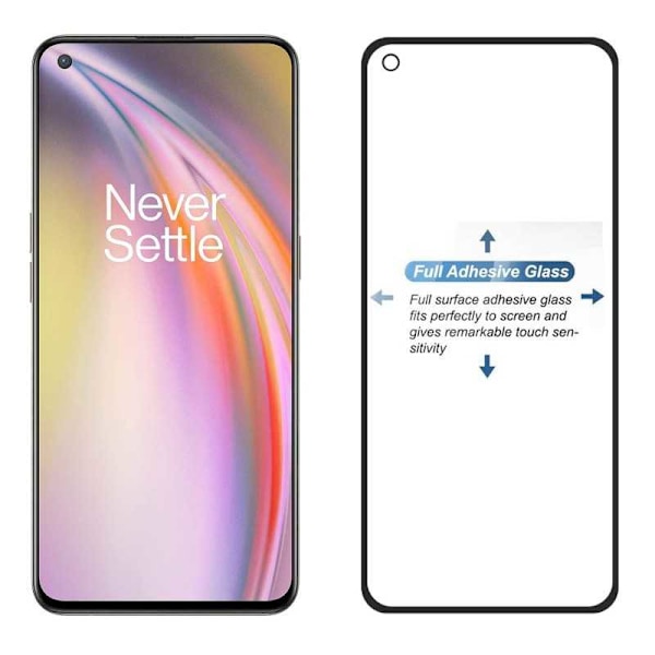 2-PACK OnePlus Nord 2 5G FullFrame 0,26 mm 9H hærdet glas Transparent
