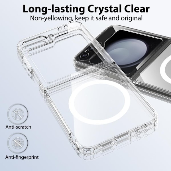 Samsung Z Flip 6 Transparent Stötdämpande Skal MagSafe-Kompatibelt