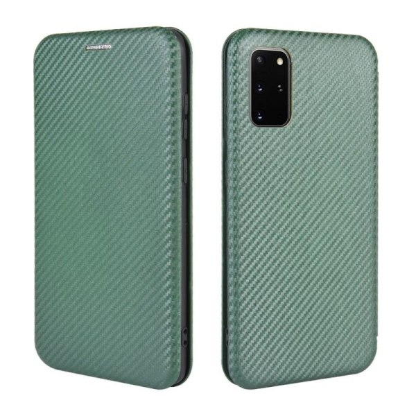 Samsung S20 Plus Flipfodral Kortfack CarbonDreams Grön Grön
