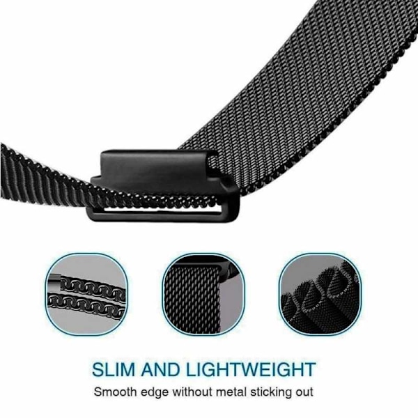 Samsung Galaxy Active Rannekoru Milanese Loop Musta Black