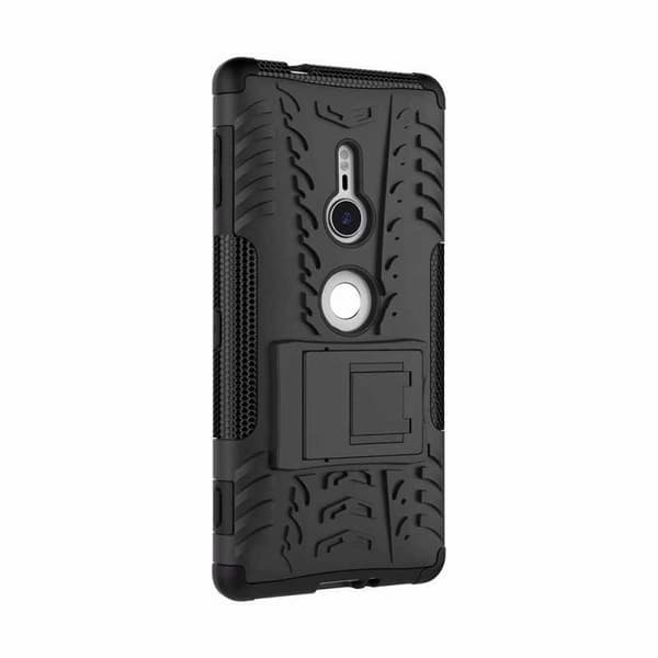 Xperia XZ3 Iskunkestävä suojus Active Supportilla Black