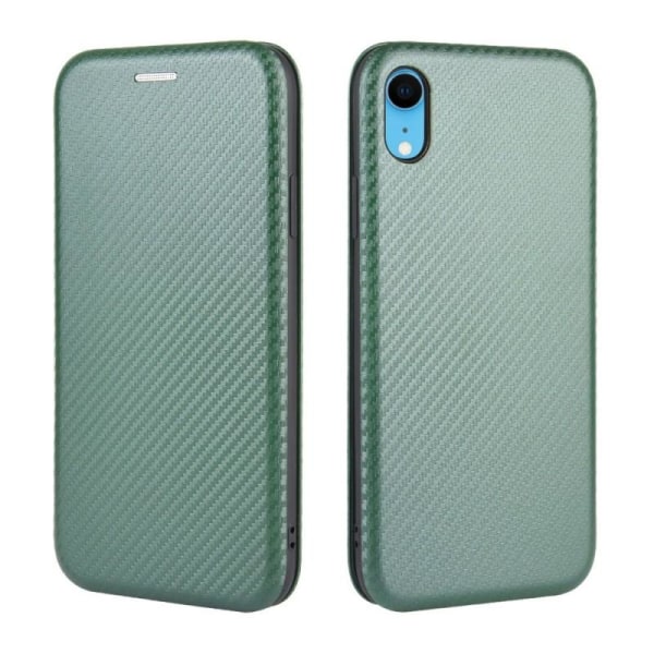 iPhone XR Flip Case Kortrum CarbonDreams Grøn Green
