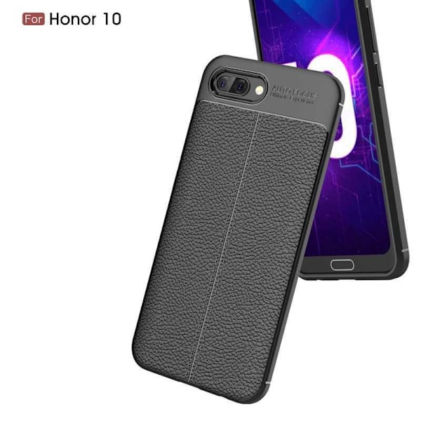 Honor 10 iskunkestävä ja iskuja vaimentava nahkaselkä Svart
