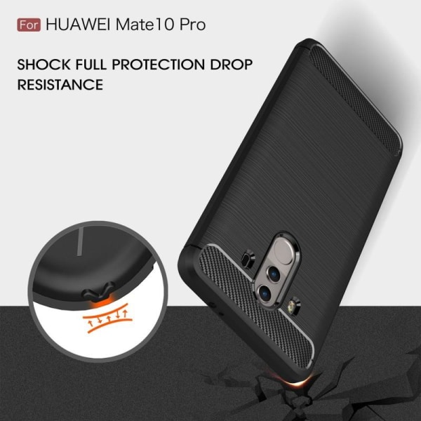 Mate 10 Pro Shock Resistant Shock Absorbing Shell SlimCarbon Svart