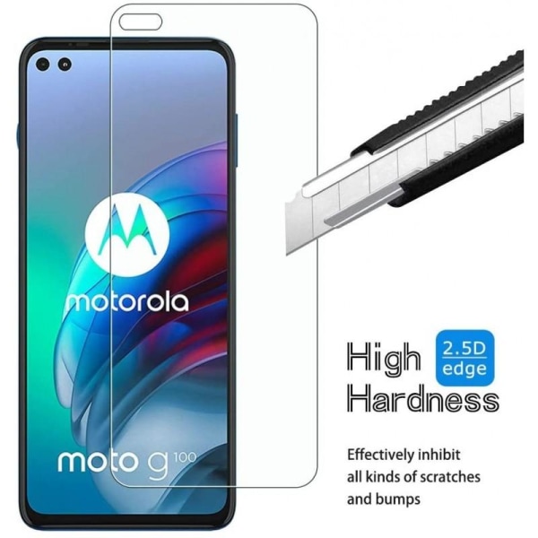 2-PACK Motorola Moto G100 Härdat glas 0.26mm 2.5D 9H Transparent