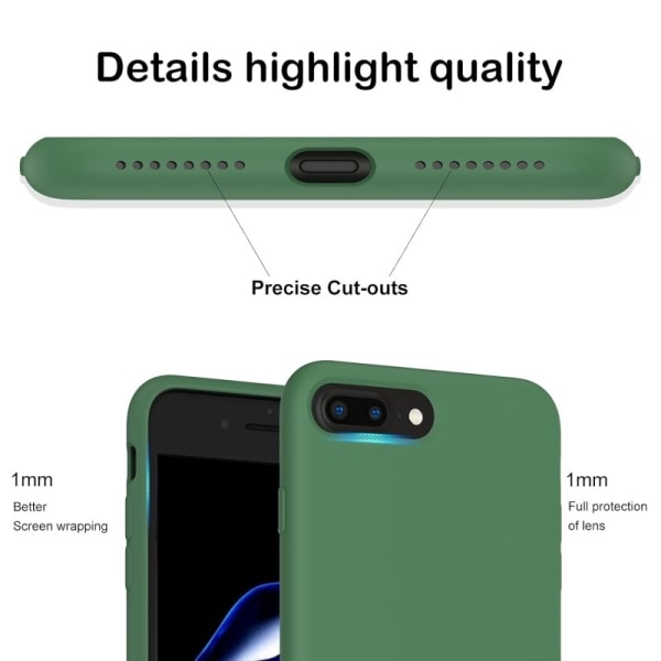 Gummibelagt Stöttåligt Skal iPhone 7 Plus / 8 Plus - Grön