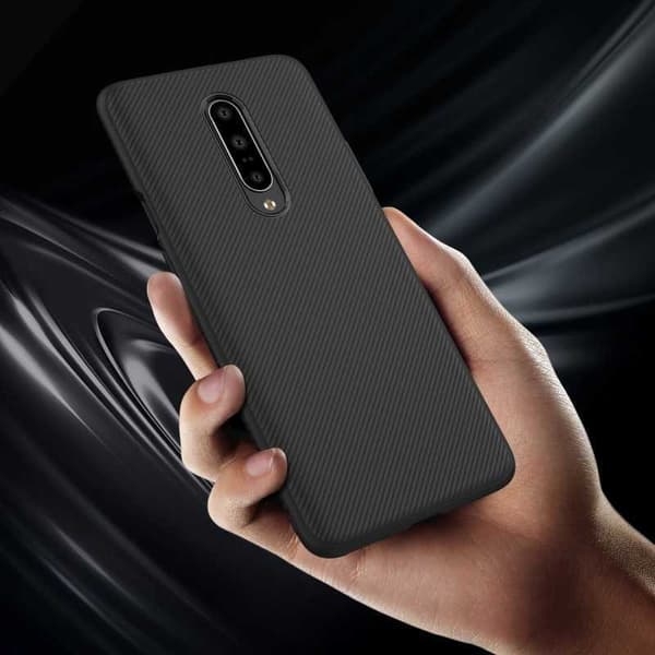 OnePlus 7 Pro Iskunkestävä FullCarbon V3 -kuori Black