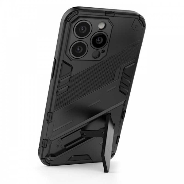 iPhone 14 Pro Max stødsikkert cover med Kickstand ThinArmor V2 Svart