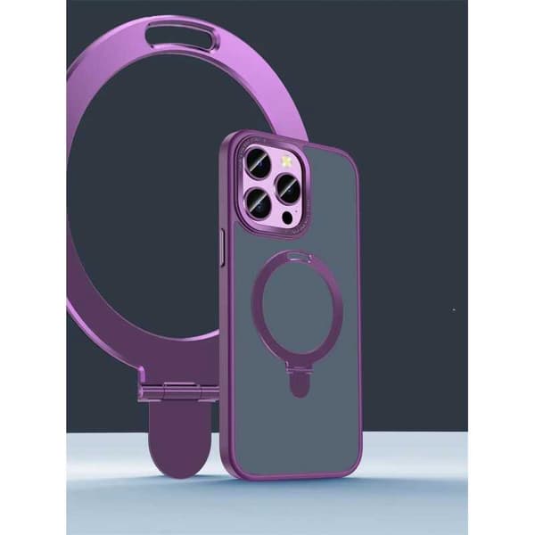 iPhone 14 Pro Støtsikkert Magsafe-deksel med Kickstand Nordcell™ Transparent