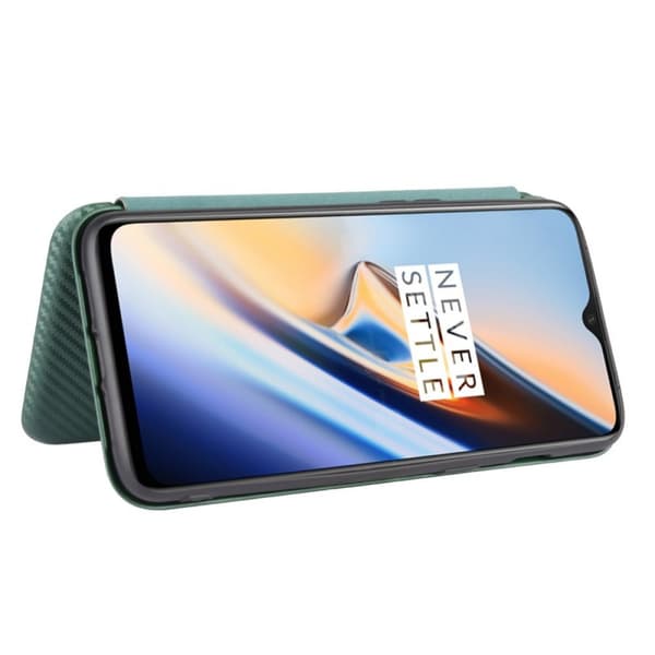 OnePlus 7 Flip Case -korttipaikka CarbonDreams Green Green