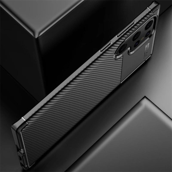 Samsung S22 Ultra Støtsikker Slim Cover FullCarbon V4 Black