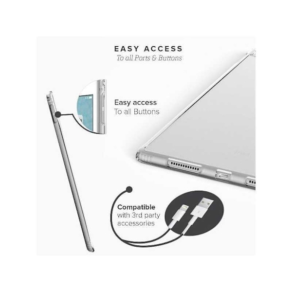 iPad Pro 12,9" 2018 stødabsorberende Premium TPU Shell Shockr Transparent