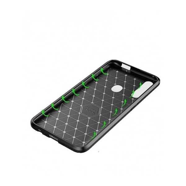 Huawei P Smart 2021 Stöttåligt Slimmat Skal FullCarbon V4 Svart