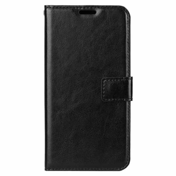 Google Pixel 3a -lompakkokotelo, PU-nahka, 4 osastoa Black