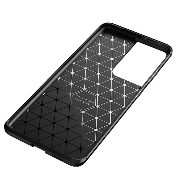 Samsung S21 Ultra Iskunkestävä Slim Cover FullCarbon V4 Black