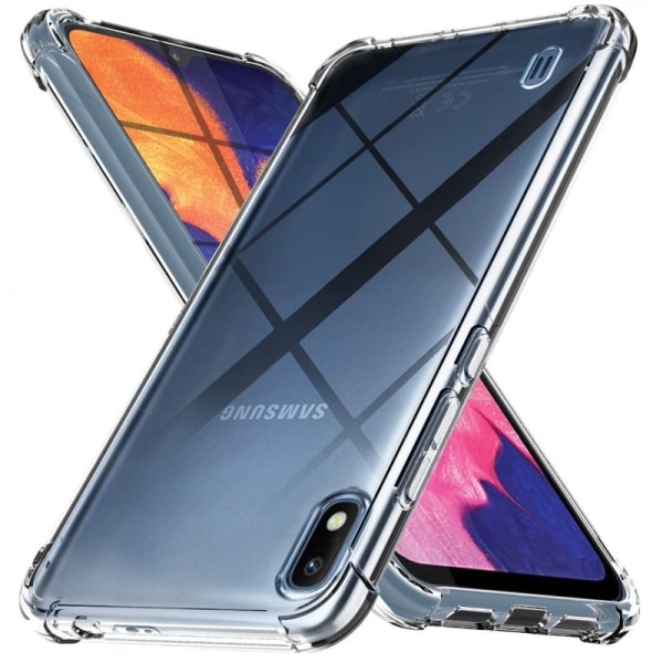 Samsung A10 Støtsikkert skall med forsterkede hjørner Transparent