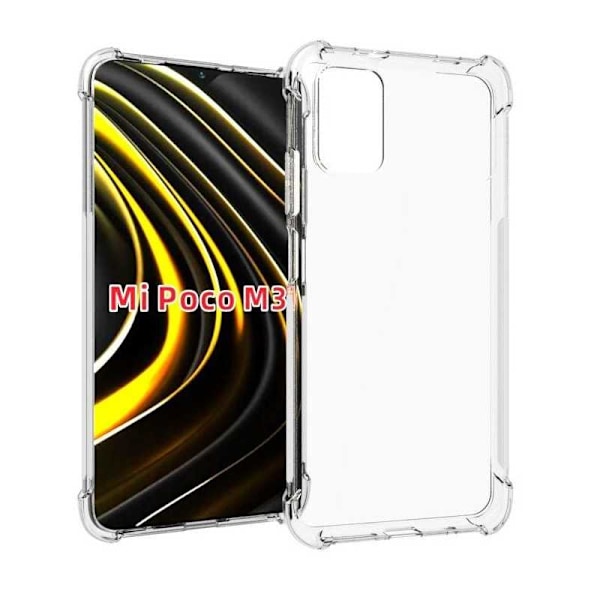 Xiaomi Poco M3 stødabsorberende silikone Shell Shockr Transparent