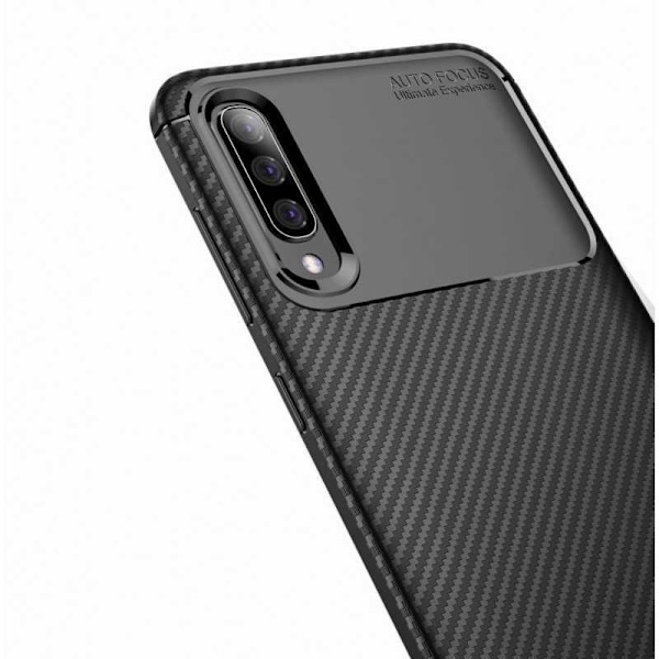 Samsung A70 Stöttåligt Skal FullCarbon V4 (SM-A705FN/DS) Svart