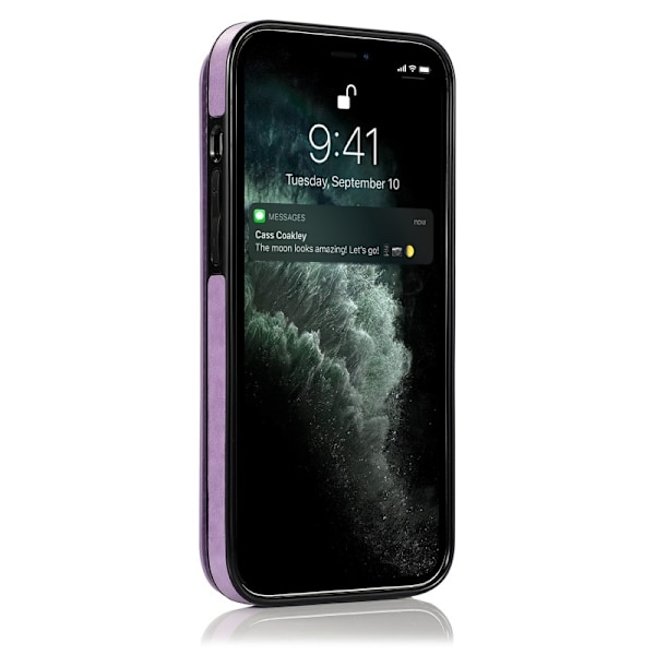 iPhone 13 Stöttåligt Skal Korthållare 3-FACK Flippr V2 - Lila