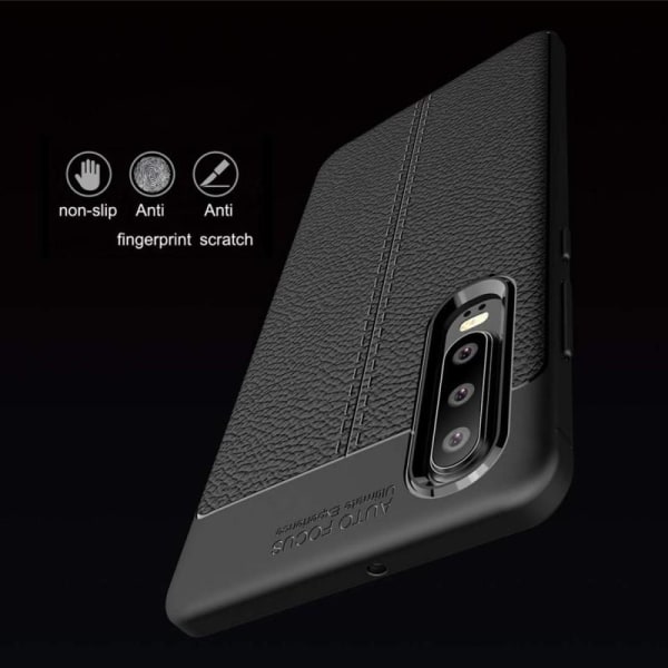 Huawei P30 Exclusive Shock Resistant & Shock Absber LeatherBack Black
