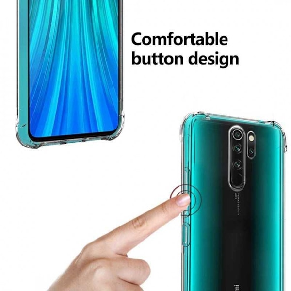 Xiaomi Redmi Note 8 Pro Iskunvaimennus Silikoni Shell Shockr Transparent