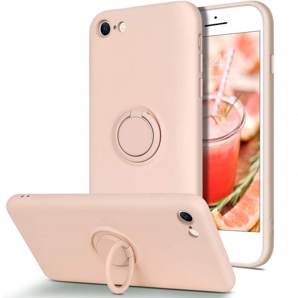 iPhone 7/8/SE (2020 & 2022) Stødsikker etui med ringholder CamShield Rosa