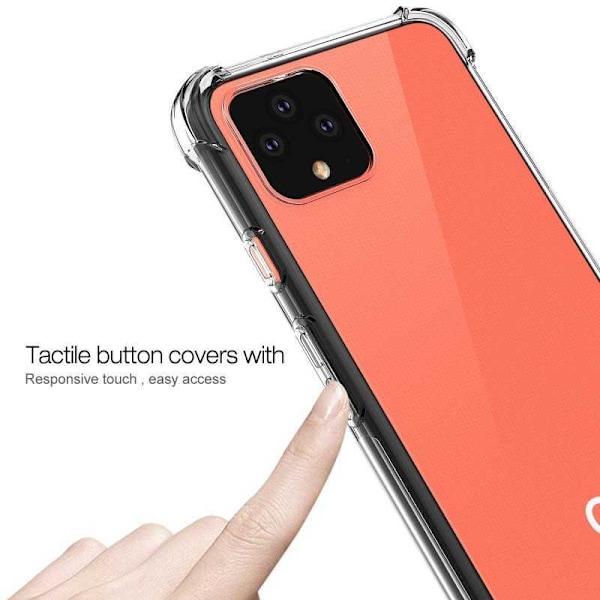 Google Pixel 4 stødabsorberende silikoneskal Shockr Transparent