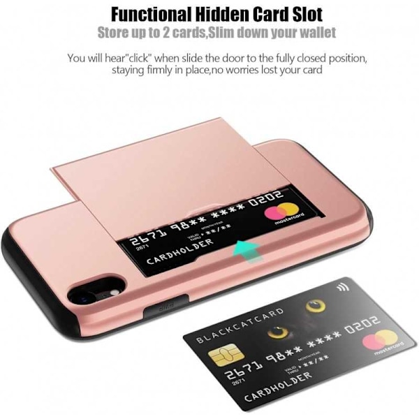 iPhone X / XS Stødsikkert dækkortrum StreetWise - Rose Gold