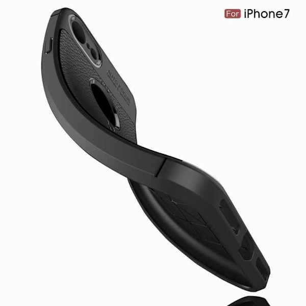 iPhone 7 Iskunkestävä ja iskuja vaimentava nahkatakki Svart