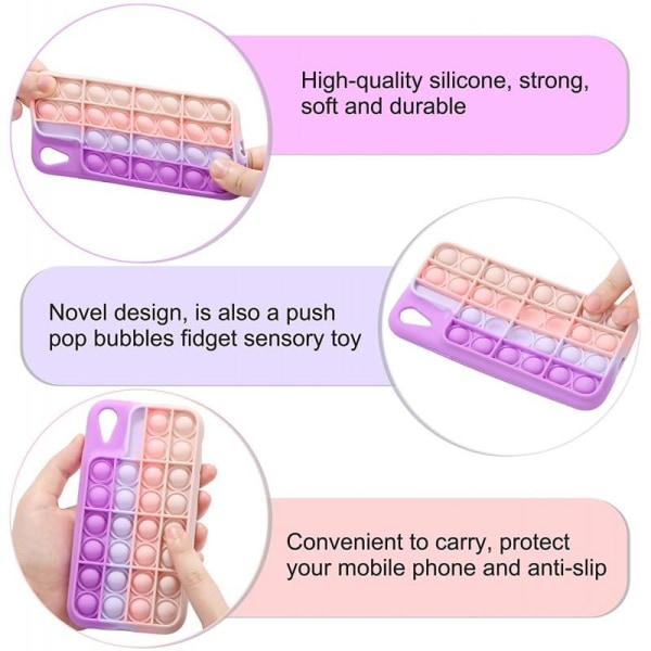 iPhone XR beskyttelsescover Fidget Toy Pop-It Multicolor