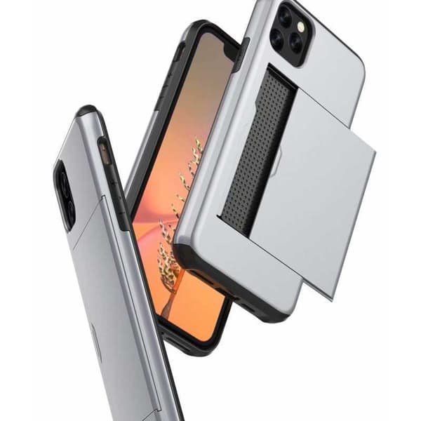 iPhone 11 Iskunkestävä kansikorttipaikka StreetWise - musta Black