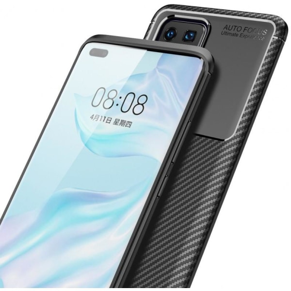 Huawei P40 Pro Støtsikker Slim Cover FullCarbon V4 Black