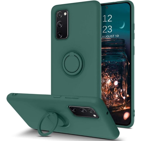 Samsung S20 FE stødsikkert cover med ringholder CamShield Grön