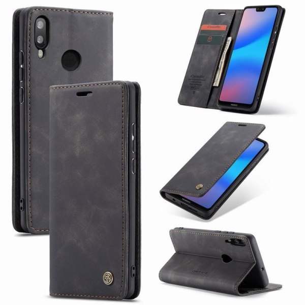 Huawei P20 Lite Elegant Flip Case CaseMe 3-FACK Black