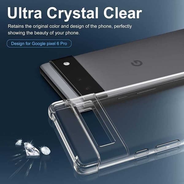 Google Pixel 7 iskuja vaimentava silikonikotelo Shockr Transparent