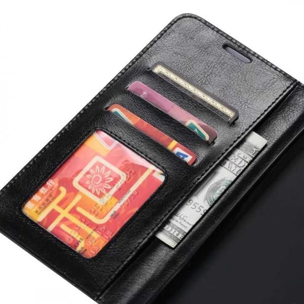 Samsung S23 Plus Wallet Case PU-nahkainen 4-POCKET Black