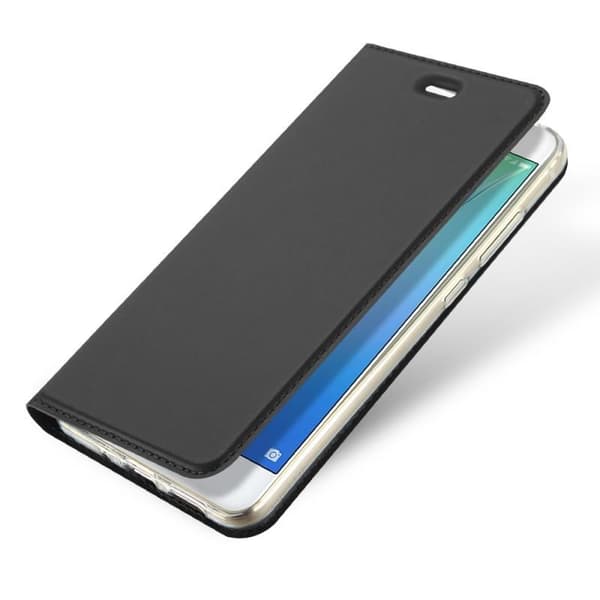 Huawei P10 Lite Flip Case Smooth -korttipaikka Svart