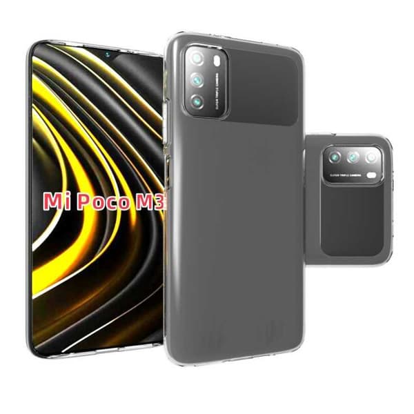 Xiaomi Poco M3 Stötdämpande Mjukt Skal Simple Transparent
