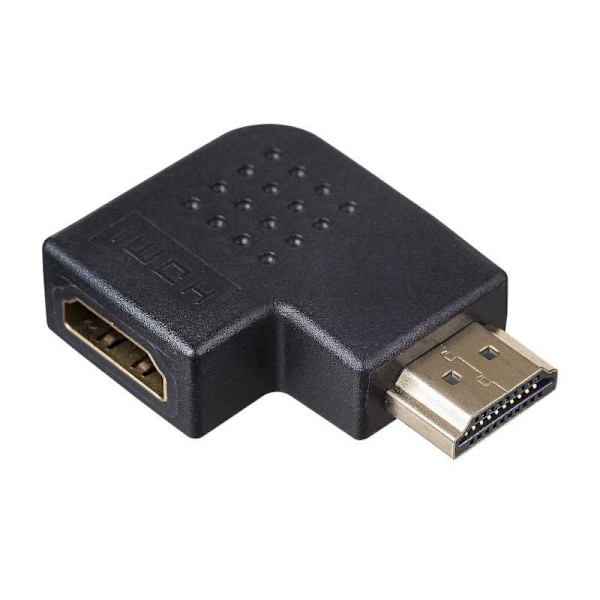 Adapter 90° HDMI (m) / HDMI (f) Sidovinkel Svart