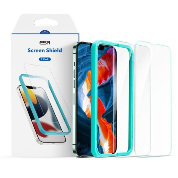 2-PACK iPhone 13 Mini ESR 9H hærdet glas Transparent