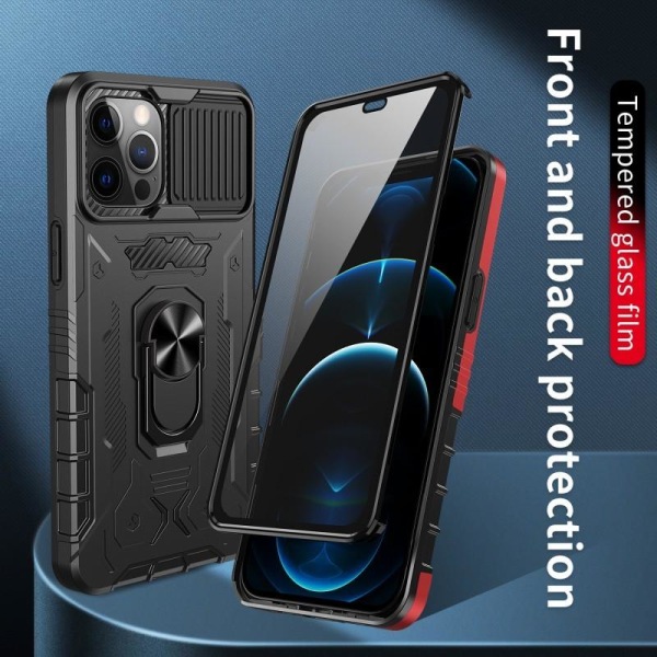 iPhone 14 Pro Heltäckande Premium 3D Skal ThreeSixty CamShield Svart