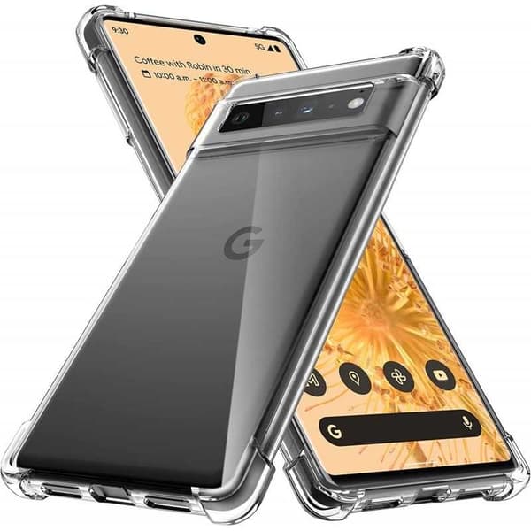 Google Pixel 7 iskuja vaimentava silikonikotelo Shockr Transparent